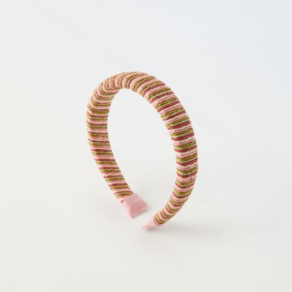Zara kids, Striped Raffia Blend Headband, 6-14 years